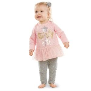 🎀Mud Pie🎀 Twirly Girl Top and Pants Set
